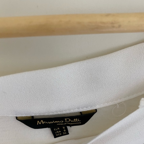 Massimo Dutti Women's White Blouse Top - Picture 3 of 4